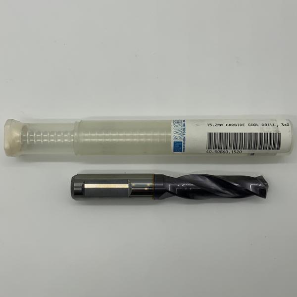 Sphinx Solid Carbide 2 Flute Drill .5984 (15.2mm) Cutting Dia X 1.87 Flute Length Coolant Thru