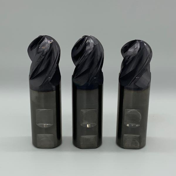 Hanita Solid Carbide 4 Flute Ball Endmill 1.000 Cutting Dia X  1.20 Flute Length Lot of 3