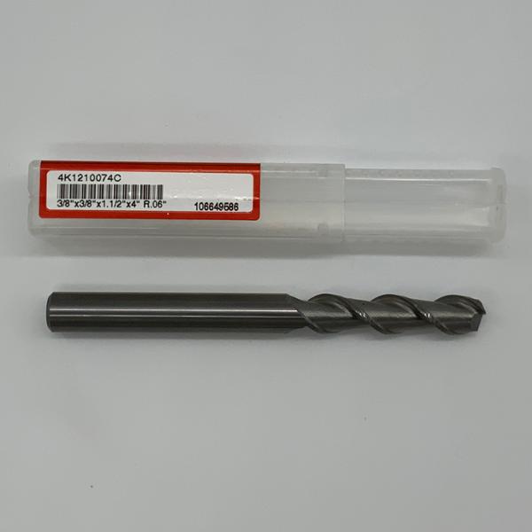 Hanita Solid Carbide 2 Flute Endmill .3750 (3/8) Cutting Dia X 1.5 Flute Length With .06 Corner Radius