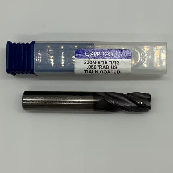 Garr Solid Carbide 4 Flute Endmill .5625 (9/16) Cutting Dia X 1.30 Flute Length