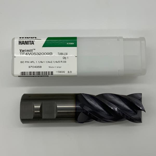Widia Solid Carbide 4 Flute Endmill 1.250 (1.1/4”) Cutting Dia X 2.25 Flute Length With .03” Corner Radius