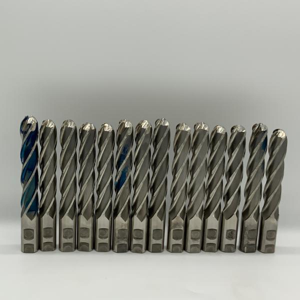 Brubaker HSS 4 Flute Ball Endmill .990 Cutting Dia X  4.8-5.10 Flute Length Lot of 14pcs