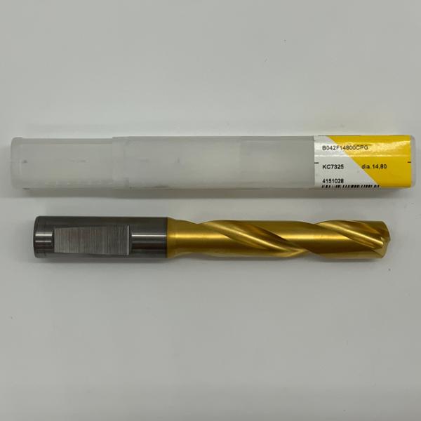 Kennametal Solid Carbide 2 Flute Drill .5827 (14.8mm) Cutting Dia X 2.82 Flute Length