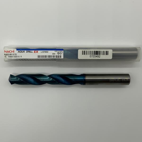 Nachi Solid Carbide 2 Flute Drill .6181 (15.7mm) Cutting Dia X 3.78 Flute Length