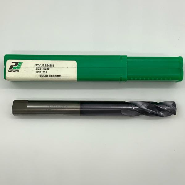 Precision Twist Solid Carbide 3 Flute Drill .5938 (19/32”) Cutting Dia X 1.50 Flute Length