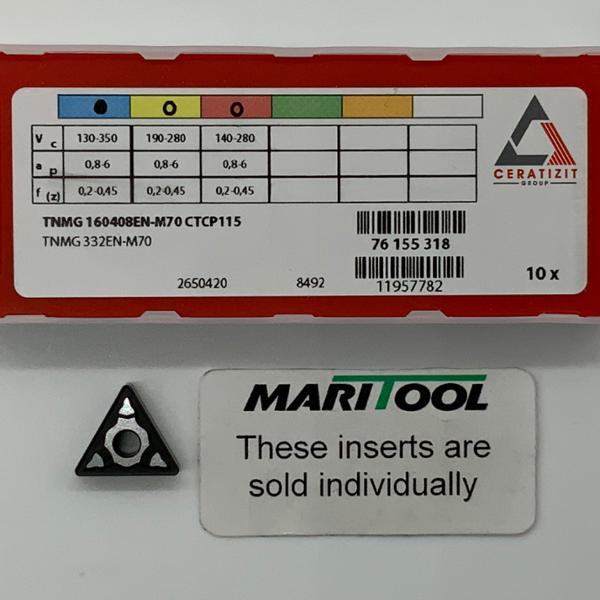 Ceratizit TNMG160408EN M70 CTCP115 ( TNMG332EN M70 )