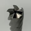 Solid Carbide 5 Flute Endmill .7500 (3/4) Cutting Dia X 1.25 Flute Length With .09 Corner Radius Coolant Thru KOR5