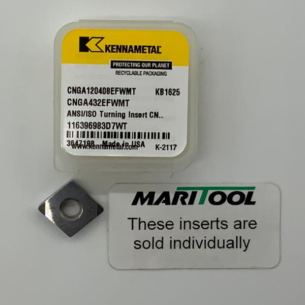 Kennametal CNGA120408EFWMT KB1625 ( CNGA432EFWMT )