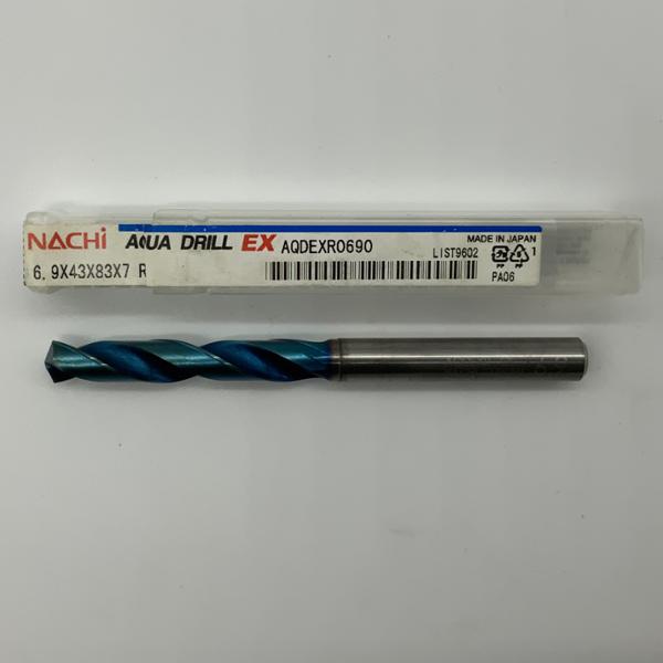 Nachi Solid Carbide 2 Flute Drill .2717 (6.9mm) Cutting Dia X 1.69 Flute Length