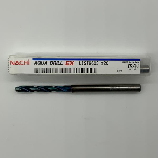 Nachi Solid Carbide 2 Flute Drill .1610 (#20) Cutting Dia x 1.22 Flute Length