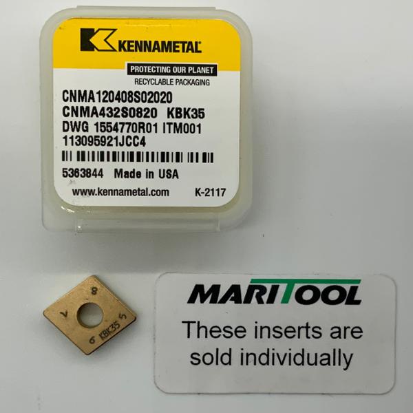 Kennametal CNMA120408S02020 KBK35 ( CNMA432S0820 )