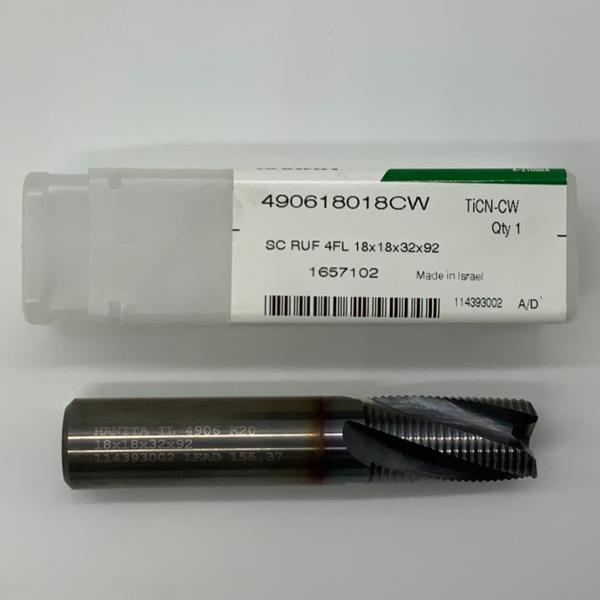 Widia Solid Carbide 4 Flute Roughing Endmill .7087 (18.0mm) Cutting Dia X 1.26 Flute Length