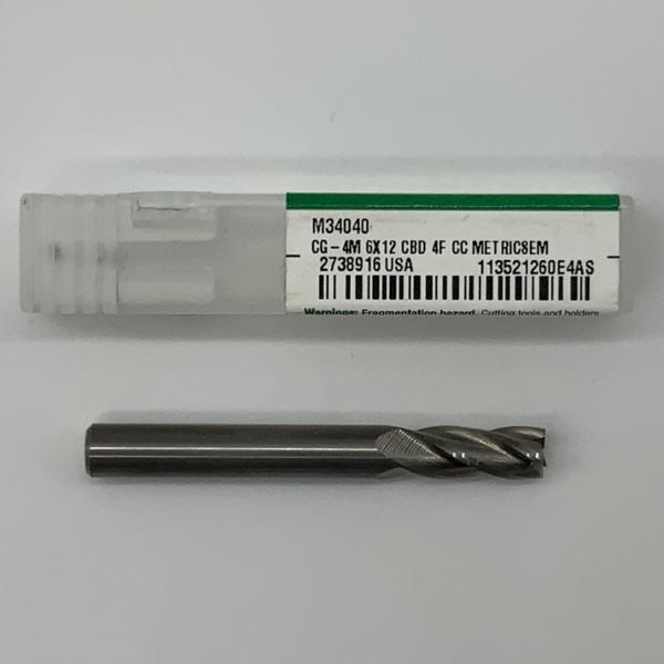 Widia Solid Carbide 4 Flute Endmill .2362 (6mm) Cutting Dia X .5 Flute Length