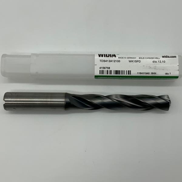 Widia Solid Carbide 2 Flute Drill .4764 (12.1mm) Cutting Dia X 2.67 Flute Length Coolant Thru