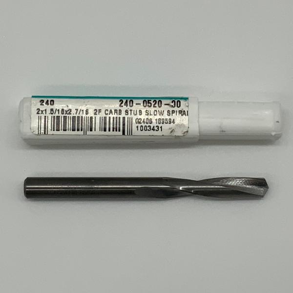 Metal Removal Solid Carbide 2 Flute Drill .2205 (5.6mm) Cutting Dia X 1.08 Flute Length