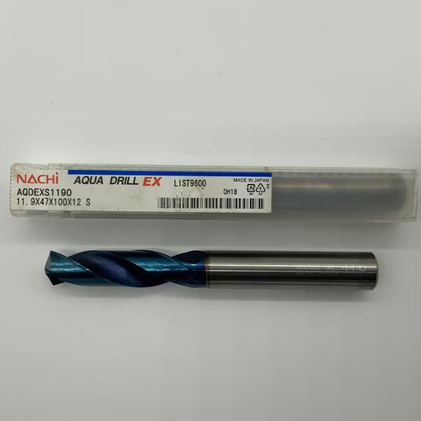 Nachi Solid Carbide 2 Flute Drill .4685 (11.9mm) Cutting Dia X 1.85 Flute Length