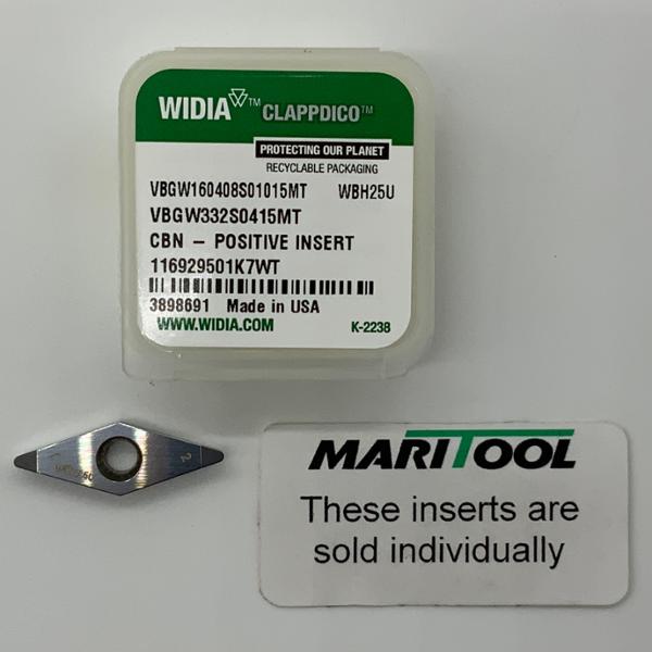 Widia VBGW160408S01015MT WBH25U ( VBGW332S0415MT )