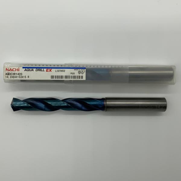Nachi Solid Carbide 2 Flute Drill .5591 (14.2mm) Cutting Dia X 3.50 Flute Length