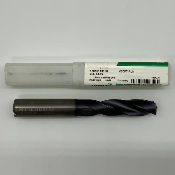 Widia Solid Carbide 2 Flute Drill .5157 (13.1mm) Cutting Dia X 1.95 Flute Length Coolant Thru
