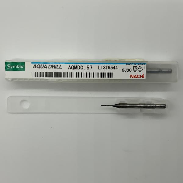 Nachi Solid Carbide 2 Flute Drill .0224 (.57mm) Cutting Dia X .24 Flute Length