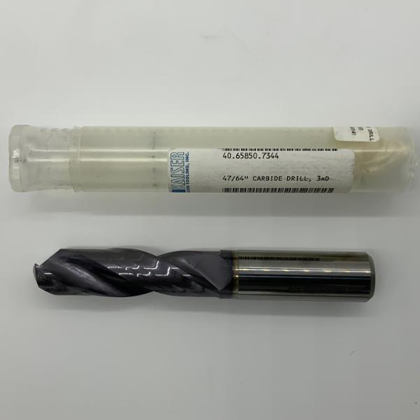 Sphinx Solid Carbide 2 Flute Drill .7344 (47/64”) Cutting Dia X 2.36 Flute Length