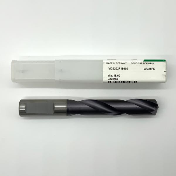Widia Solid Carbide 2 Flute Drill .7087 (18.0mm) Cutting Dia X 3.30 Flute Length