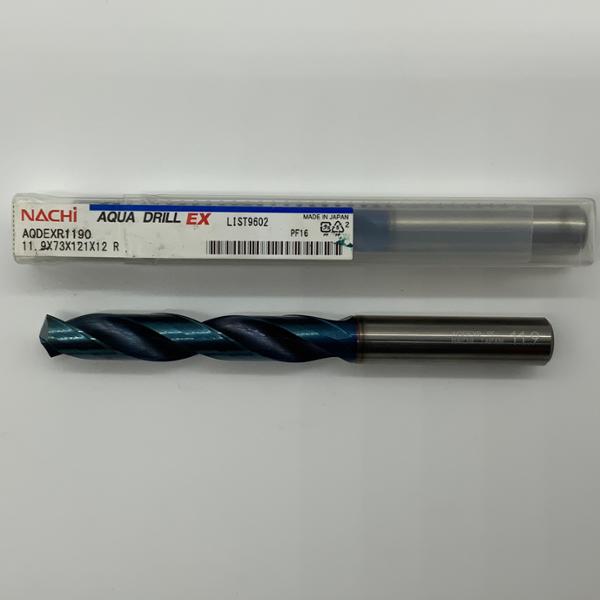 Nachi Solid Carbide 2 Flute Drill .4685 (11.9mm) Cutting Dia X 2.87 Flute Length