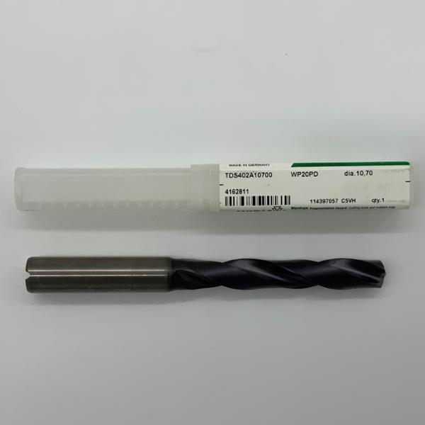 Widia Solid Carbide 2 Flute Drill .4213 (10.7mm) Cutting Dia X 2.55 Flute Length Coolant Thru