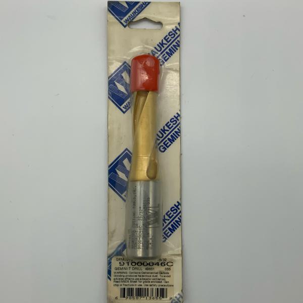 Kyocera Carbide Tipped 2 Flute Drill .7188 (23/32”) Cutting Dia X 3.0 Flute Length Coolant Thru