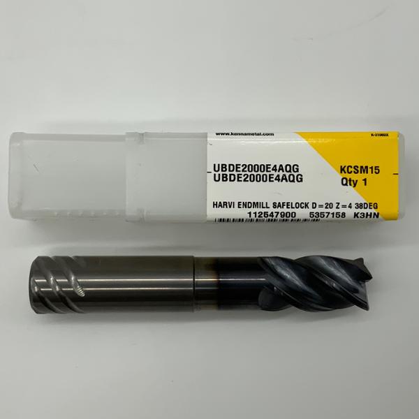 Kennametal Solid Carbide Necked 4 Flute Endmill .7874 (20mm) Cutting Dia X 1.3 Flute Length With .035 Corner Radius with Safelock
