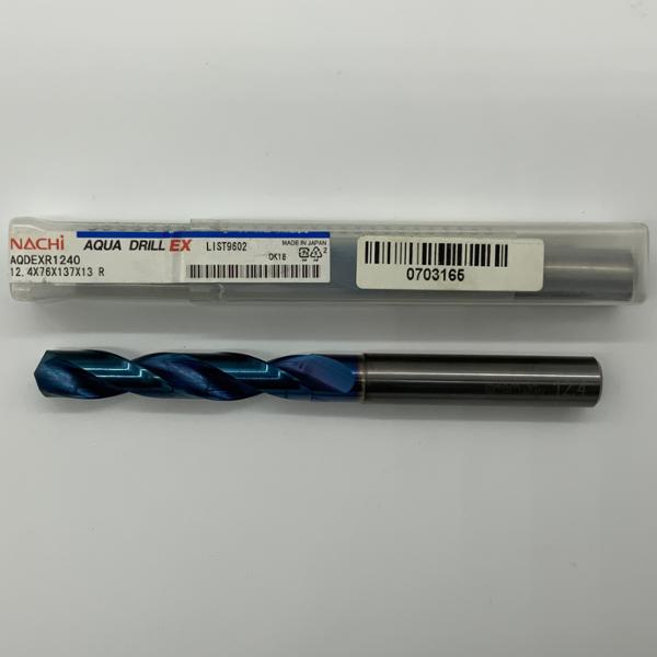 Nachi Solid Carbide 2 Flute Drill .4882 (12.4mm) Cutting Dia x 2.99 Flute Length