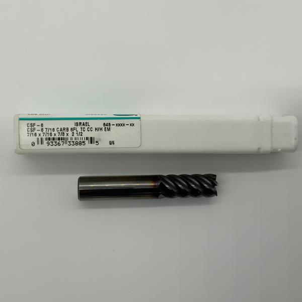 Metal Removal Solid Carbide 6 Flute Endmill .4375 (7/16”) Cutting Dia X .88 Flute Length