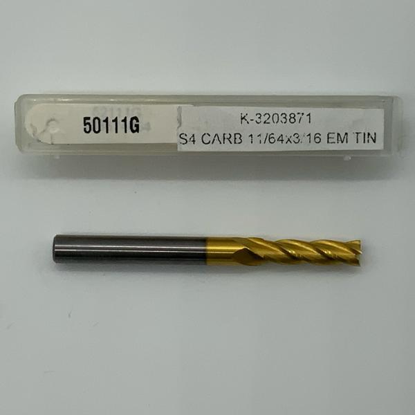 MariTool Solid Carbide 4 Flute Endmill .1719 (11/64”) Cutting Dia X .60 Flute Length