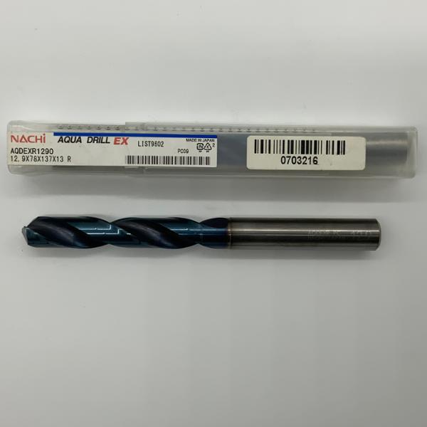 Nachi Solid Carbide 2 Flute Drill .5079 (12.9mm) Cutting Dia X 3.07 Flute Length
