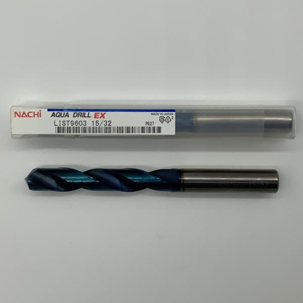 Nachi Solid Carbide 2 Flute Drill .4688 (15/32) Cutting Dia x 2.87 Flute Length