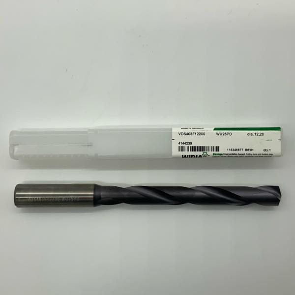 Widia Solid Carbide 2 Flute Drill .4803 (12.20mm) Cutting Dia X 3.80 Flute Length Coolant Thru