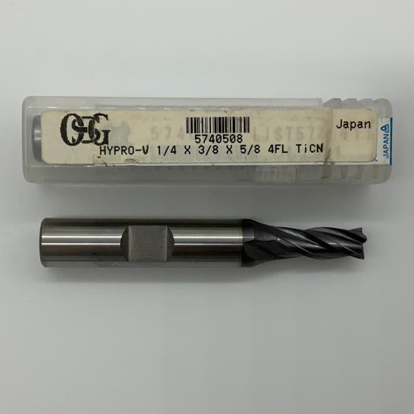 OSG High Speed Steel 4 Flute Endmill .2500 (1/4) Cutting Dia X .625 Flute Length