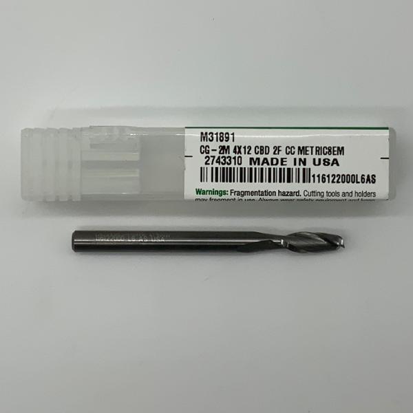 Widia Solid Carbide 2 Flute Endmill .1575 (4mm) Cutting Dia X .47 Flute Length