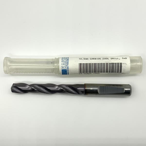 Sphinx Solid Carbide 2 Flute Drill .4134 (10.5mm) Cutting Dia X 2.37 Flute Length Coolant Thru