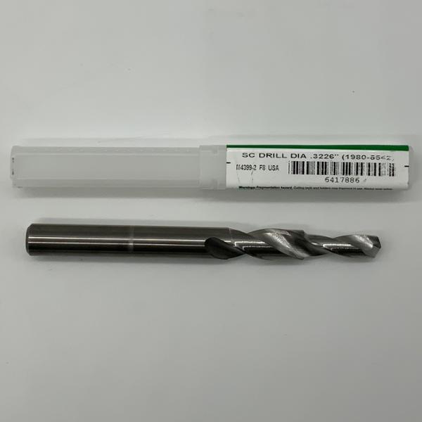Widia Solid Carbide 2 Flute Step Drill .3226 (8.194mm) Cutting Dia X 1.01 Depth Then .438 Dia x 2.05 Total depth