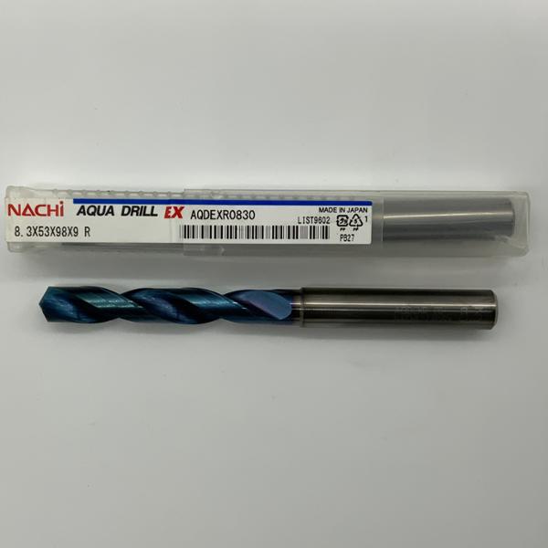 Nachi Solid Carbide 2 Flute Drill .3268 (8.3mm) Cutting Dia X 2.09 Flute Length
