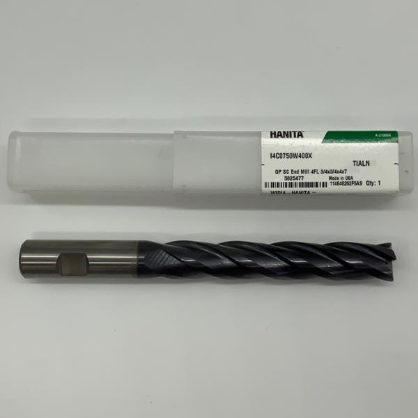 Widia Solid Carbide 4 Flute Endmill .7500 (3/4) Cutting Dia X 4.00 Flute Length With .015 Corner Chamfer