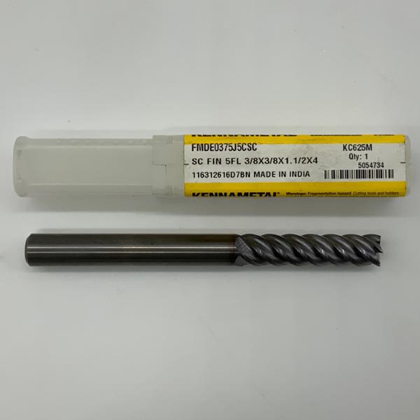 Kennametal Solid Carbide 5 Flute Endmill .375 Cutting Dia X 1.50 Flute Length