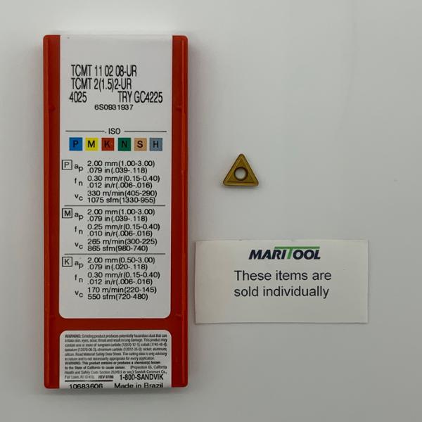 Sandvik TCMT110208UR 4025 ( TCMT2(1.5)2-UR )