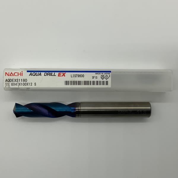 Nachi Solid Carbide 2 Flute Drill .4646 (11.8mm) Cutting Dia X 1.85 Flute Length