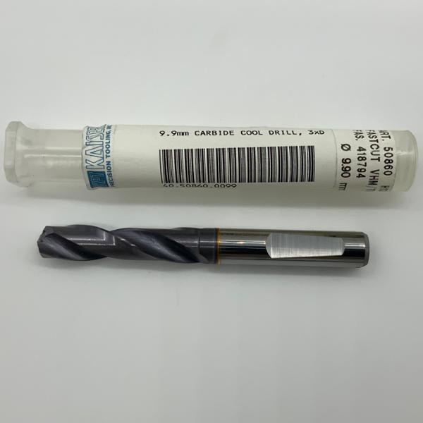 Sphinx Solid Carbide 2 Flute Drill .3898 (9.9mm) Cutting Dia X 1.44 Flute Length Coolant Thru