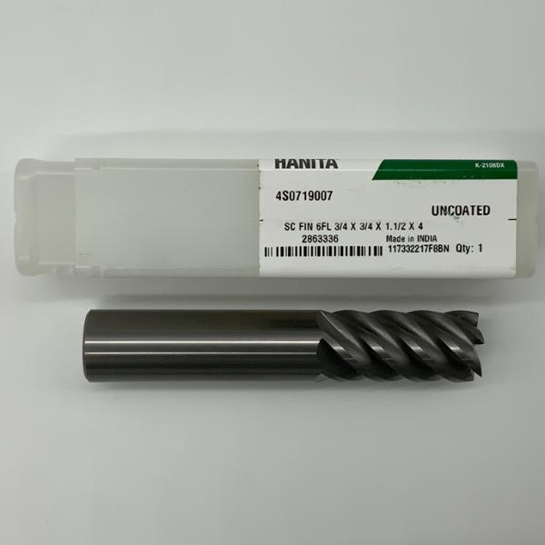 Widia Solid Carbide 6 Flute Endmill .7500 (3/4”) Cutting Dia X 1.5 Flute Length