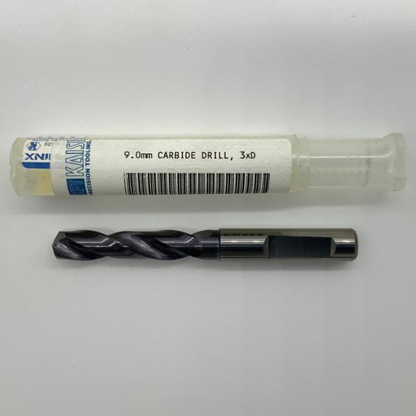 Sphinx Solid Carbide 2 Flute Drill .3543 (9.0mm) Cutting Dia X 1.50 Flute Length