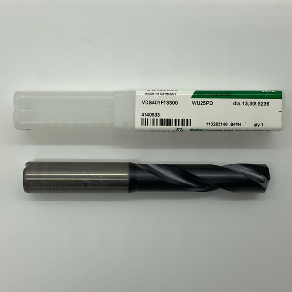 Widia Solid Carbide 2 Flute Drill .5236 (13.30mm) Cutting Dia X 1.90 Flute Length Coolant Thru