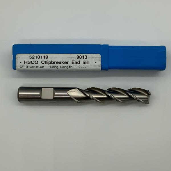 Union Butterfield 3 Flute HSS Chipbreaker Endmill .5000 (1/2”) Cutting Dia X 2.0 Flute Length